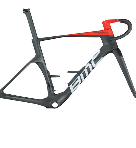 BMC TEAMMACHINE R 01 MOD V2 ROAD BIKE FRAMESET - CARBON BLACK / NEON RED